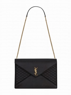 Saint Laurent Gaby Chain Bag In Quilted Lambskin Black