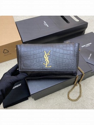 SAINT LAURENT MEDIUM KATE LEATHER 7122880 BLACK