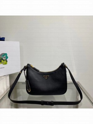 Prada Small Saffiano leather shoulder bag 1BD330 black