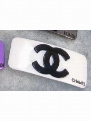 Chanel CC Resin Hair Accessory White