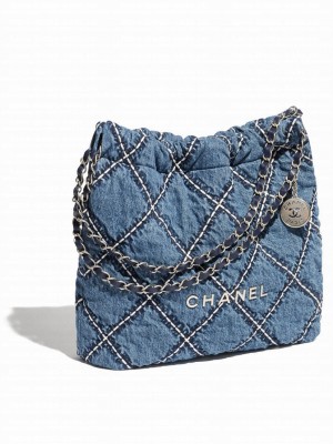 Chanel 22 Small Handbag AS3260 Blue