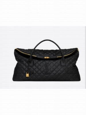 SAINT LAUREN ES GIANT TRAVEL BAG IN QUILTED LEATHER 736009 black