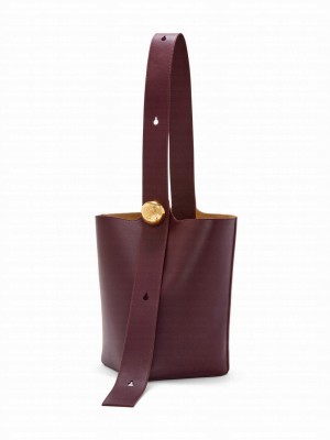 Loewe Medium Pebble Bucket Bag In Mellow Calfskin Mauve