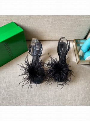 Bottega Veneta Feather Dot 9cm Sandals Black 2021 Collection