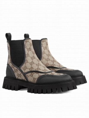 Gucci Women's GG Canvas Ankle Boot 751711 Black