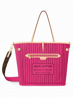 Louis Vuitton Neverfull Bandouliere Inside Out MM M12257 Peachblow