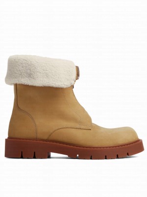 Bottega Veneta Women's Haddock Ankle Boot Khaki
