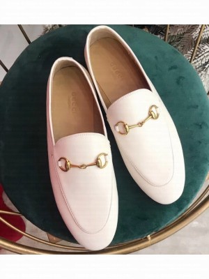 Gucci Women's Horsebit Loafer Leather White/Beige