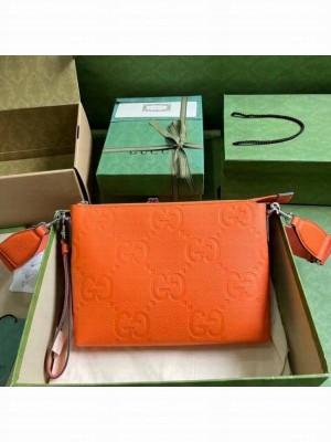Gucci JUMBO GG MEDIUM MESSENGER BAG 696009 orange
