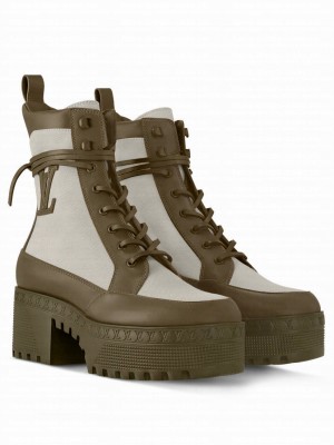 Louis Vuitton Women's Laureate Platform Desert Boot 1AD9ZB Dark Green