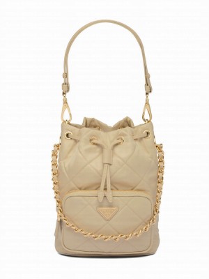 Prada Re-Nylon Shoulder Bag 1BH038 Apricot