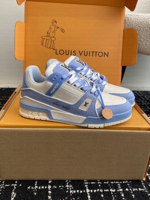 Louis Vuitton Unisex LV Trainer Blue Sneaker 2024