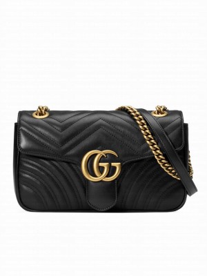 Gucci GG Marmont Small Shoulder Bag 443497 Black