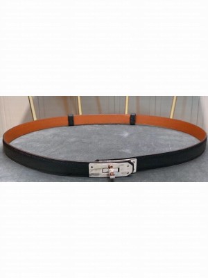 Hermes Width 1.7cm Epsom Calfskin Belt Black
