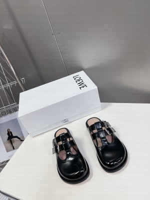 Loewe Campo Mary Jane mule in calfskin 2024 Black