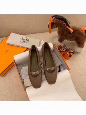 Hermes Bilbao ballet flat Brown 2021 Collection