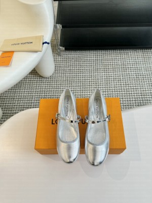 Louis Vuitton Romy Flat Ballerina Silver
