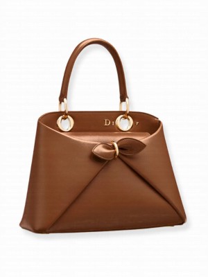 Christian Dior CD 26SS Bow-Adorned Bag Coffee