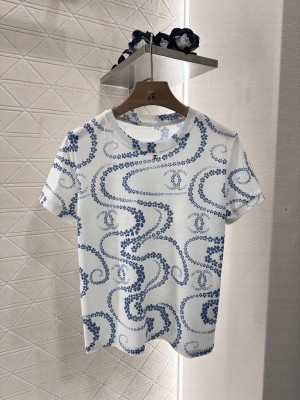 Chanel Round neck print Blue