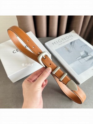 CELINE WIDTH 2.5CM SMALL WESTERN BELT IN TAURILLON LEATHER 024