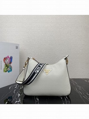 Prada Leather shoulder bag 1BC178 white