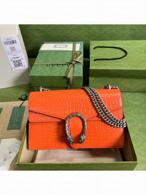 Gucci Dionysus Alligator pattern small shoulder bag 400249 orange