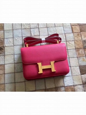 Hermes Constance 18/23 Bag in original Epsom Leather Rose Tyrien