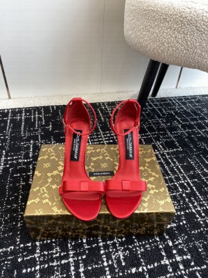 Dolce & Gabbana 10cm Red Satin sandals 2024