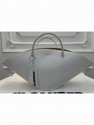 Jil Sander Large Sombrero Tote Bag White