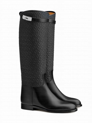 Hermes Women's Jumping Boot Black