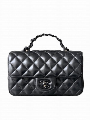Chanel Mini Flap Bag With Top Handle AS5243 Black