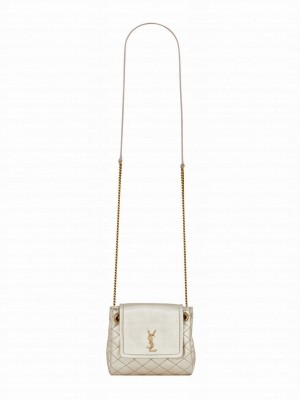 Saint Laurent Mini Nolita In Lambskin 672738 Golden