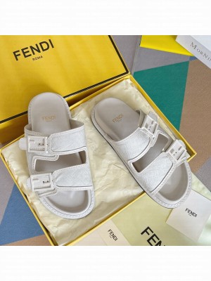 Fendi Feel Unisex Flat Slide Sandals 010