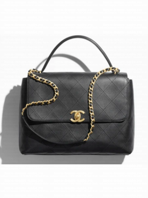 Chanel MAXI FLAP BAG WITH TOP HANDLE AS5543 BLACK