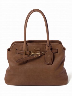 Miumiu Aventure Nappa Leather Bag 5BG291 Coffee