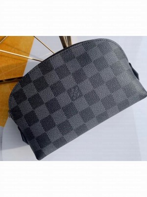Louis Vuitton Cosmetic Pouch PM Bag Damier Graphite Canvas