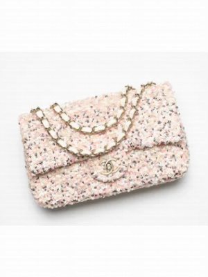 CHANEL EVENING BAG AS4298 White & Silver