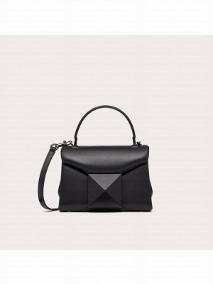 VALENTINO ONE STUD mini sheepskin shoulder bag WB0L13M black