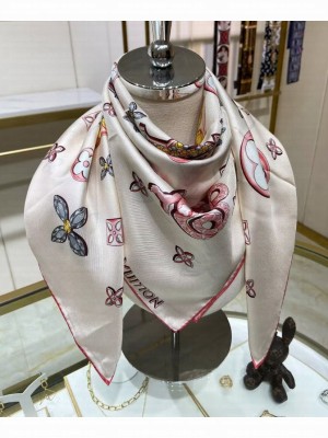 Louis Vuitton Women's Precious Dragon Silk Square 90 White