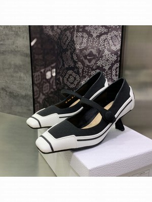 Christian Dior D-MOTION PUMP Technical Black Fabric and White Rubber