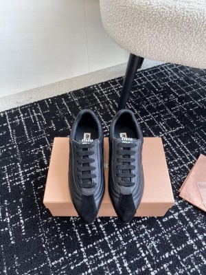 Miu Miu Lambskin sneakers black