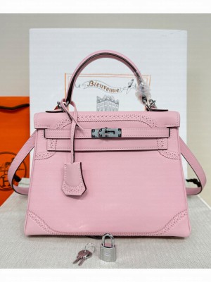 Hermes Hermes Kelly Ghillies 34 Retourne Handbag Pink