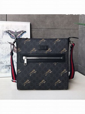Gucci Bestiary GG Canvas Messenger Bag with Tigers Print 474137 2019 Collection