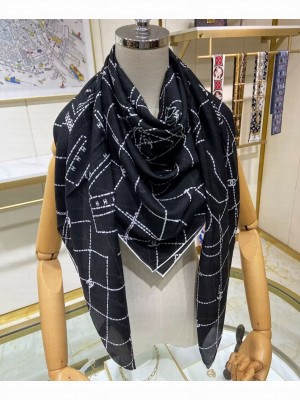 Chanel Women's Square Scarf Black