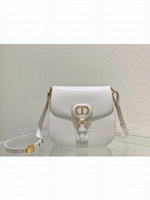 DIOR BOBBY FRAME BAG Cognac-Colored Box Calfskin M9333U white