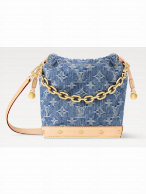 Louis Vuitton NEW Nano Noe M83043 Denim Blue