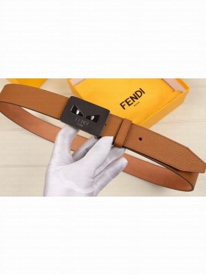 Fendi Width 3.5cm Bag Bugs Eyes Belt Brown