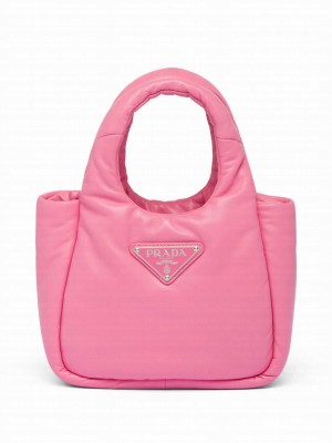 Prada Small Padded Prada Soft Nappa-leather Bag 1BA359 Pink