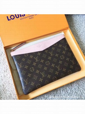 Louis vuitton original Monogram Canvas DAILY POUCH M62048 light pink
