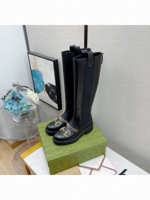 Gucci Women's Chelsea High Boot With Chain